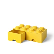 LEGO úložný box 8 so zásuvkou - žltá