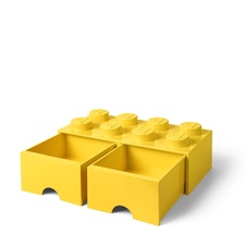 LEGO úložný box 8 so zásuvkou - žltá