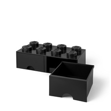 LEGO úložný box 8 so zásuvkou - čierna