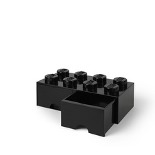 LEGO úložný box 8 so zásuvkou - čierna