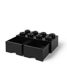 LEGO úložný box 8 so zásuvkou - čierna