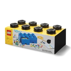 LEGO úložný box 8 so zásuvkou - čierna