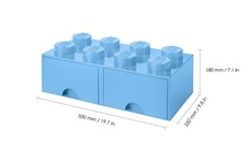 LEGO Brick Drawer 8 - Light Royal Blue