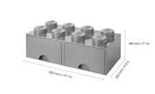LEGO úložný box 8 s šuplíky - šedá - 40061740_5.jpg