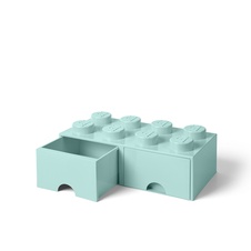 LEGO úložný box 8 so zásuvkou - aqua