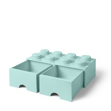 LEGO úložný box 8 so zásuvkou - aqua