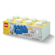 LEGO úložný box 8 so zásuvkou - aqua