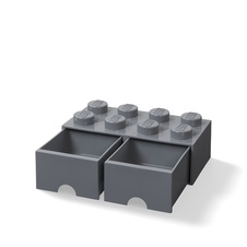 LEGO úložný box 8 s šuplíky - tmavě šedá - 40061754_3.jpg