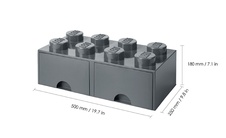 LEGO Brick Drawer 8 - Dark Grey