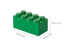 LEGO Mini Box 46 x 92 x 43 - tmavo zelená