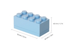 LEGO Mini Box 46 x 92 x 43 - svetlo modrá