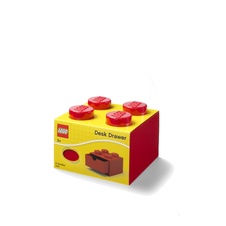 LEGO stolný box 4 so zásuvkou - červená