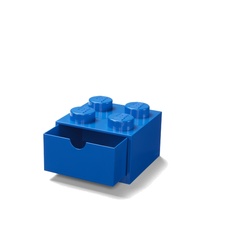 LEGO stolný box 4 so zásuvkou - modrá