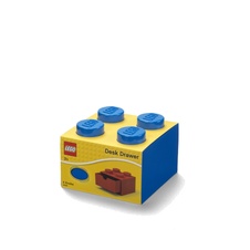 LEGO stolný box 4 so zásuvkou - modrá