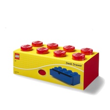 LEGO stolný box 8 so zásuvkou - červená