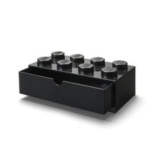 LEGO stolný box 8 so zásuvkou - čierna