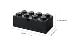 LEGO Desk Drawer 8 - Black