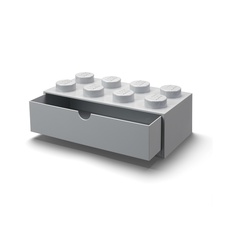 LEGO Desk Drawer 8 - Grey