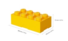 LEGO desiatový box 100 x 200 x 75 mm - žltá
