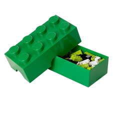 LEGO desiatový box 100 x 200 x 75 mm - tmavo zelená