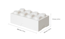 LEGO desiatový box 100 x 200 x 75 mm - biela