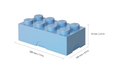 LEGO desiatový box 100 x 200 x 75 mm - svetlo modrá