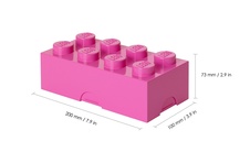 LEGO desiatový box 100 x 200 x 75 mm - ružová