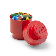 LEGO úložný box guľatý 123 x 183 mm - červená