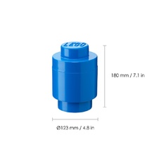 LEGO Storage Brick 1 Round - Blue