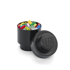 LEGO úložný box guľatý 123 x 183 mm - čierna