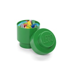 LEGO úložný box guľatý 123 x 183 mm - tmavo zelená