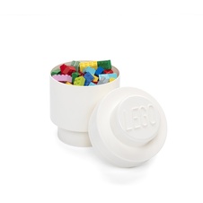 LEGO Storage Brick 1 Round - White