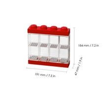 LEGO Minifigure Display Case 8 Figures - Red