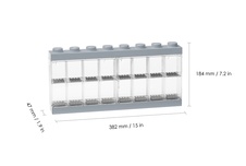 LEGO Minifigure Display Case 16 Figures - Grey