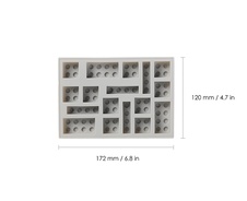 LEGO Ice Cube Tray - Grey