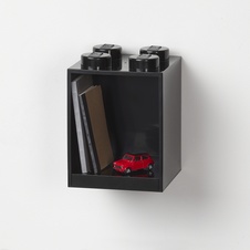 LEGO Brick Shelf 4 Knobs - Black