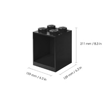 LEGO Brick Shelf 4 Knobs - Black