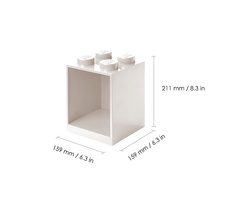 LEGO Brick Shelf 4 Knobs - White