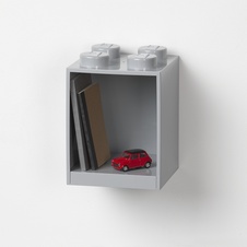 LEGO Brick Shelf 4 Knobs - Grey