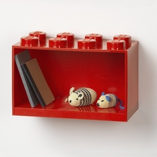 LEGO Brick Shelf 8 Knobs - Red