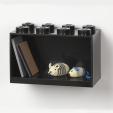 LEGO Brick Shelf 8 Knobs - Black