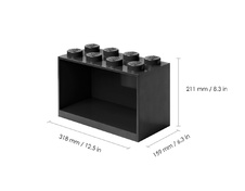LEGO Brick Shelf 8 Knobs - Black