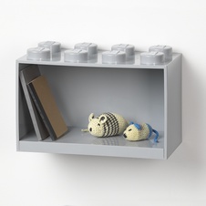 LEGO Brick Shelf 8 Knobs - Grey