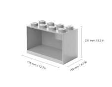 LEGO Brick Shelf 8 Knobs - Grey