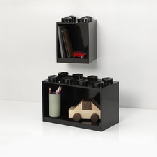 LEGO Brick Shelf, 2 pcs set - Black