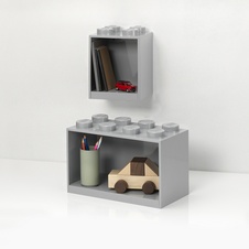 LEGO Brick Shelf, 2 pcs set - Grey