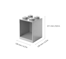 LEGO Brick Shelf, 2 pcs set - Grey