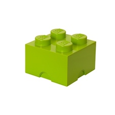 LEGO Storage Brick 4 - Bright Yellow Green