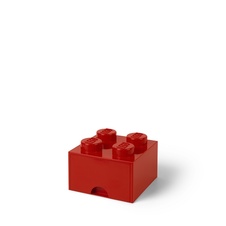 LEGO úložný box 4 so zásuvkou - červená