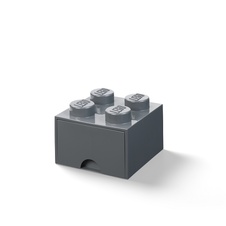 LEGO Brick Drawer 4 - Dark Grey